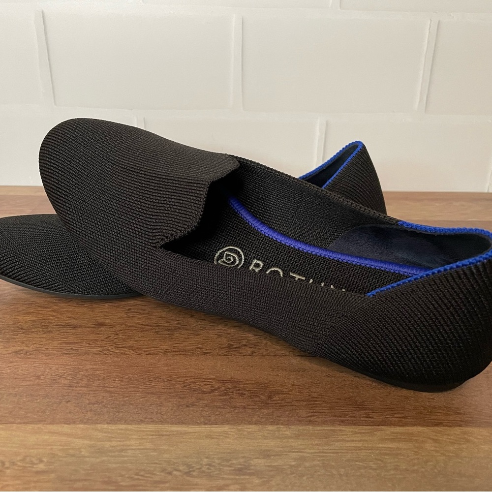 Rothy’s The Loafer, Black Solid, size 7, women’s